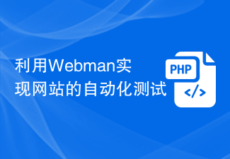 Gunakan Webman untuk melaksanakan ujian automatik tapak web