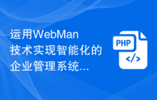 运用WebMan技术实现智能化的企业管理系统