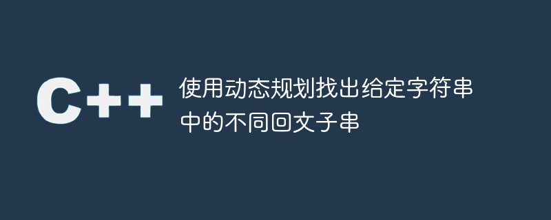 使用动态规划找出给定字符串中的不同回文子串