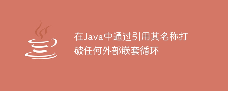 在Java中通过引用其名称打破任何外部嵌套循环