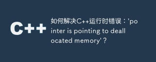 如何解决C++运行时错误:\'pointer is pointing to deallocated memory\'?