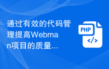 通过有效的代码管理提高Webman项目的质量