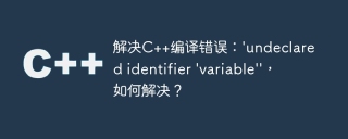 解决C++编译错误:\'undeclared identifier \'variable\'\',如何解决?