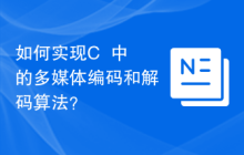 如何实现C++中的多媒体编码和解码算法？