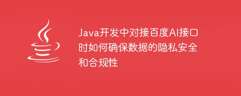 How to ensure data privacy, security and compliance when docking Baidu AI interface in Java development