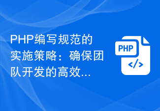 PHP 작성 표준 구현 전략: 팀 개발의 높은 효율성 보장