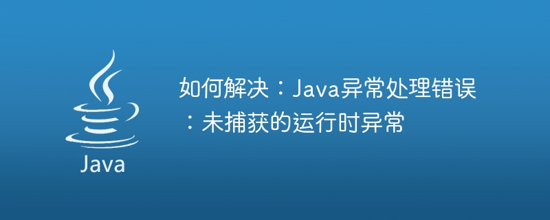 How to fix: Java exception handling error: Uncaught runtime exception