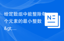 给定数组中能整除每个元素的最小整数 > 1：使用C++