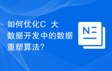 如何优化C++大数据开发中的数据重塑算法?