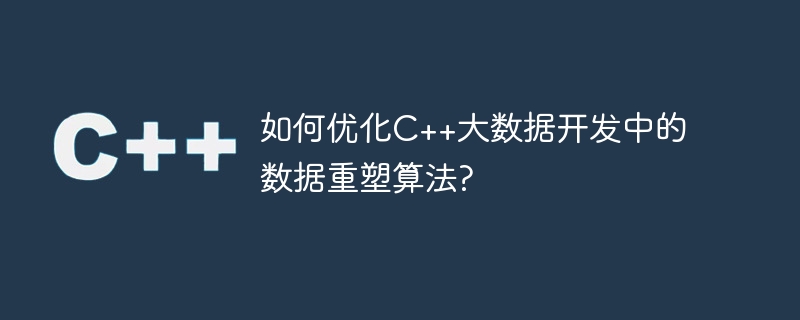 C++ビッグデータ開発におけるデータ再形成アルゴリズムを最適化するにはどうすればよいですか?