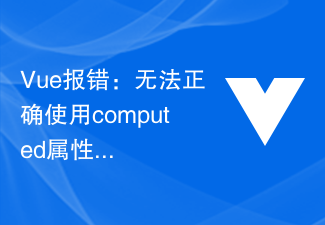 Vue報錯：無法正確使用computed屬性進行動態計算，如何解決？