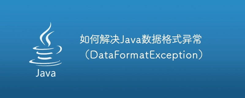 Comment résoudre lexception de format de données Java (DataFormatException)