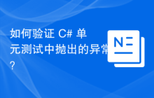 如何验证 C# 单元测试中抛出的异常？