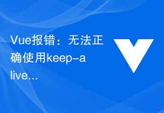 Vue報錯：無法正確使用keep-alive元件進行元件緩存，怎麼辦？