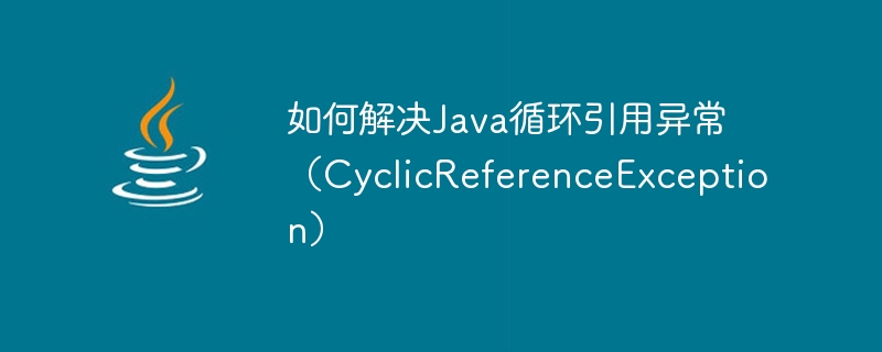 So lösen Sie die zyklische Java-Referenzausnahme (CyclicReferenceException)