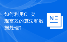 如何利用C++实现高效的算法和数据处理？
