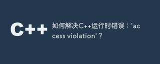 如何解决C++运行时错误:\'access violation\'?