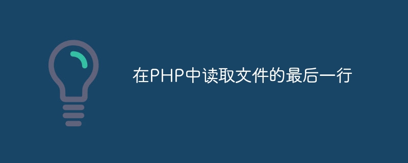 在PHP中读取文件的最后一行