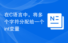 在C语言中，将多个字符分配给一个int变量