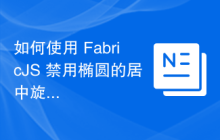 如何使用 FabricJS 禁用椭圆的居中旋转？