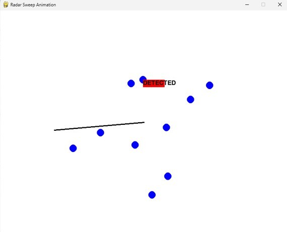 Create radar scan animation using Pygame in Python