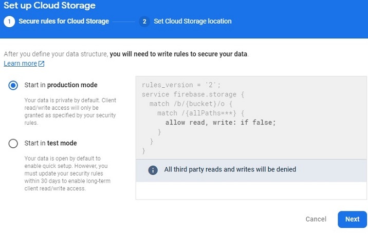 Firebase récupère lURL