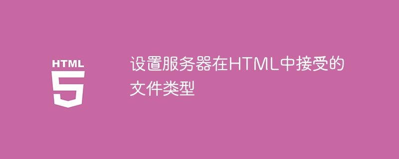 Sets the file types the server accepts in HTML