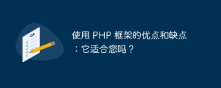 使用 php 框架的优点和缺点:它适合您吗?