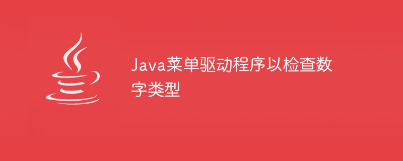 Java選單驅動程式以檢查數字類型