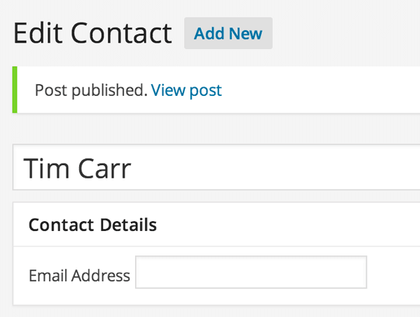 Create a simple CRM in WordPress: Create custom fields