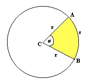 What is the area of ​​the circular sector?