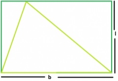 Quelle est laire du plus grand triangle pouvant être inscrit dans un rectangle ?