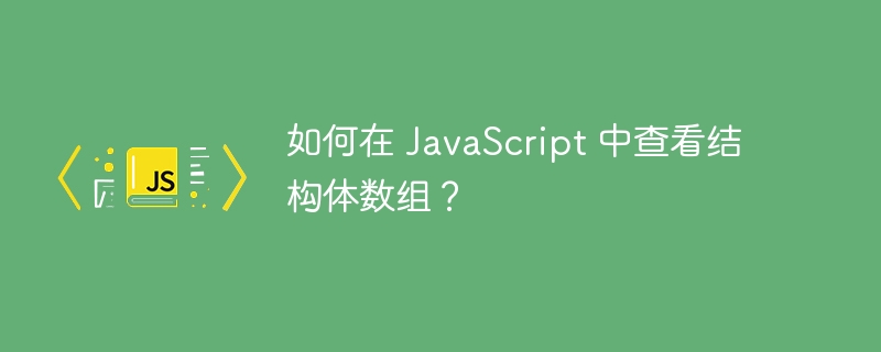 如何在 JavaScript 中查看结构体数组？