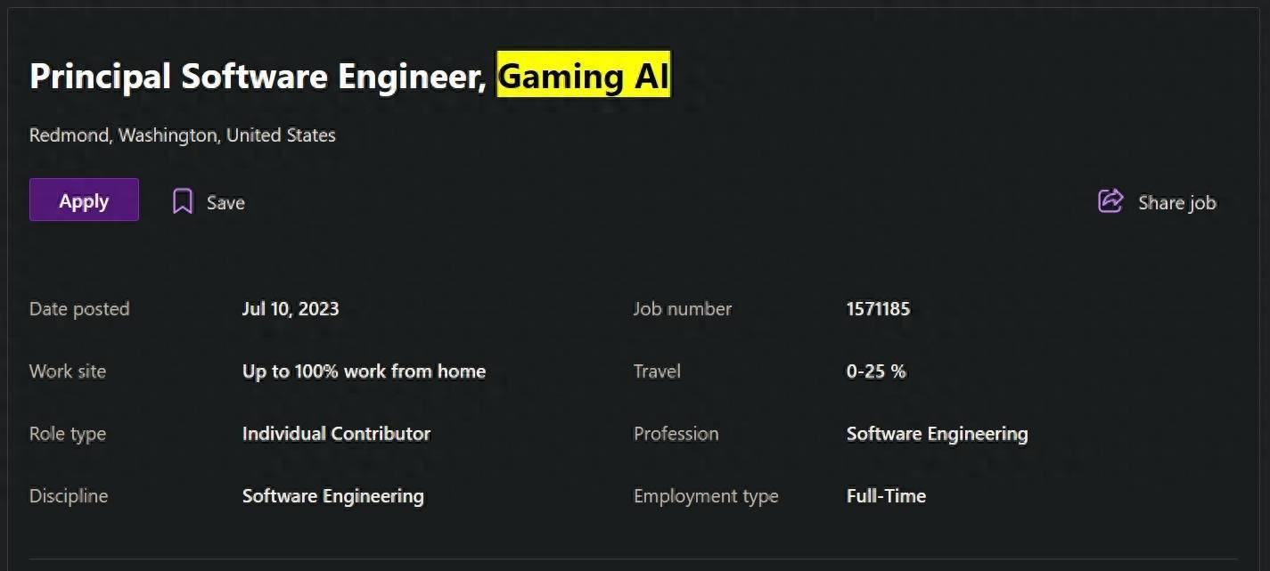 Microsoft is looking for a lead software engineer to drive progress in Xbox gaming AI