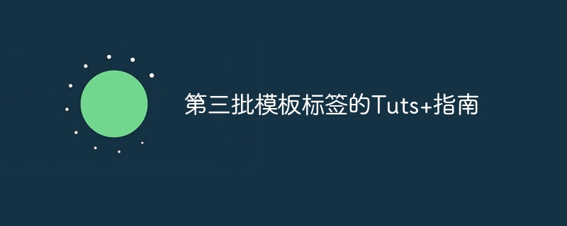 Tuts+ テンプレート タグの第 3 バッチのガイド