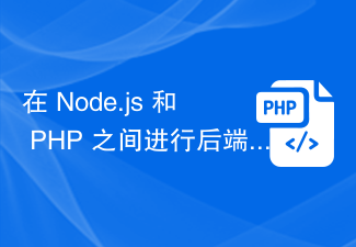 在 Node.js 和 PHP 之間進行後端開發選擇