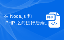 在 Node.js 和 PHP 之间进行后端开发选择
