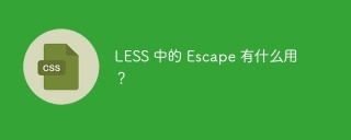 LESS 中的 Escape 有什么用?