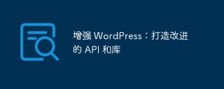 增强 WordPress:打造改进的 API 和库