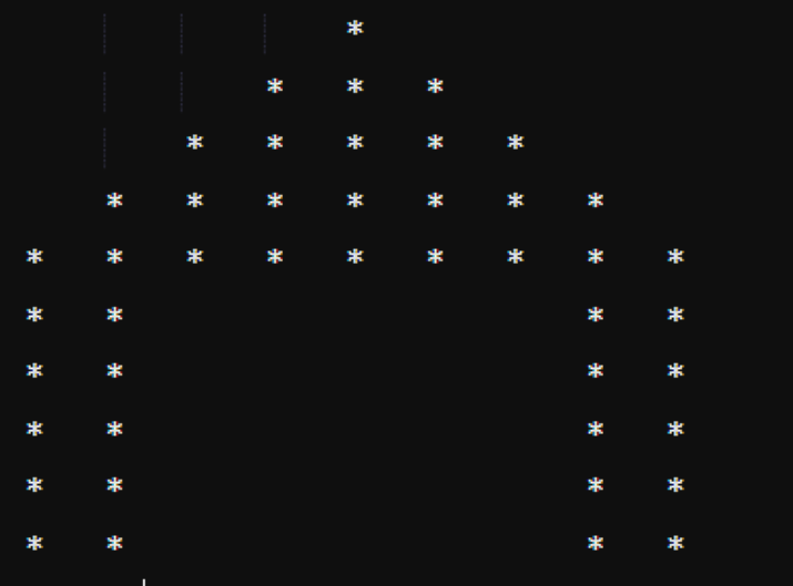 Program to print cabin star pattern