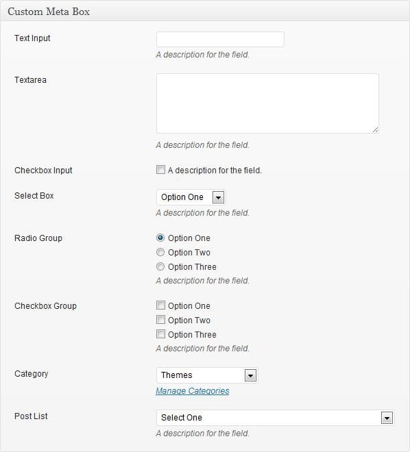 Advanced: Reusable Custom Meta Box: Advanced Fields