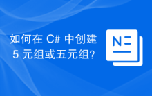 如何在 C# 中创建 5 元组或五元组？