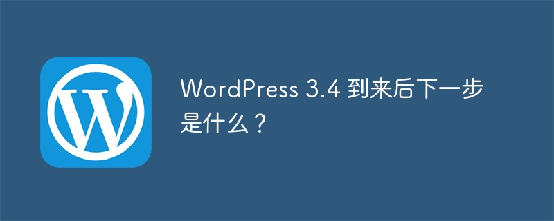 WordPress 3.4 到来后下一步是什么？