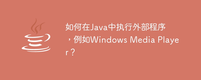 如何在Java中执行外部程序，例如Windows Media Player？