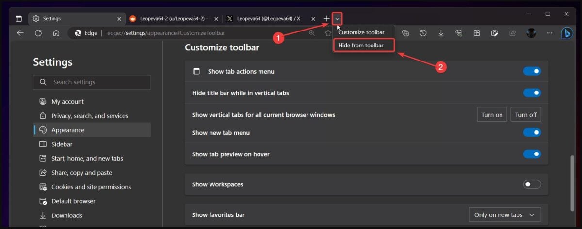 How to Hide Edge’s New Dropdown Menu in 2 Easy Steps