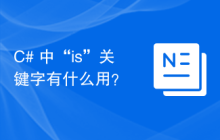 C# 中“is”关键字有什么用？