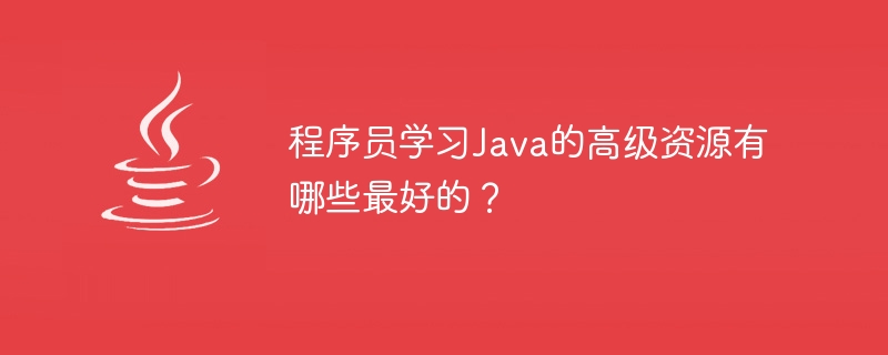 Java を学習するプログラマーにとって最適な高度なリソースは何ですか?