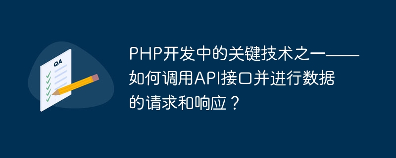 PHP 개발의 핵심 기술 중 하나 - API 인터페이스를 호출하고 데이터 요청 및 응답을 수행하는 방법은 무엇입니까?