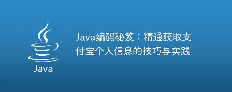 Java編碼秘笈：精通獲取支付寶個人資訊的技巧與實踐