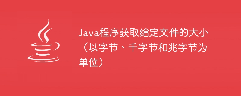 주어진 파일의 크기를 바이트, 킬로바이트, 메가바이트 단위로 가져오는 Java 프로그램